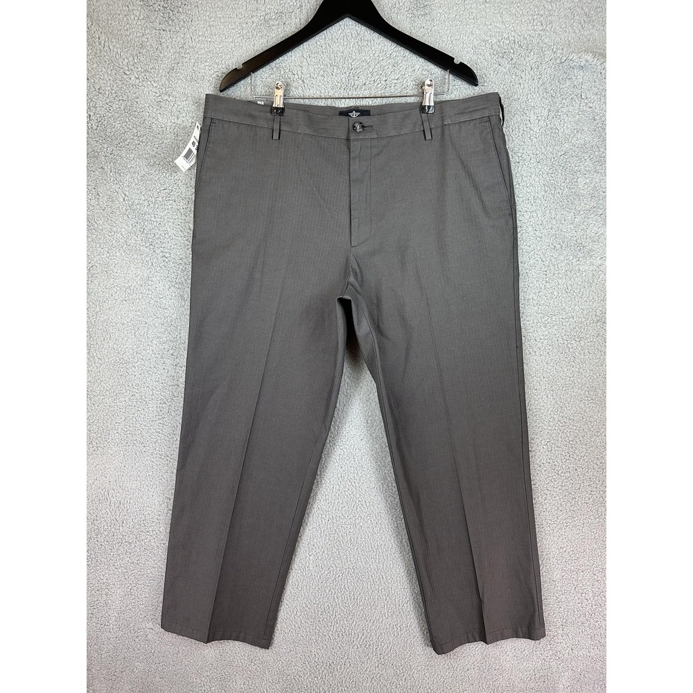 Dockers Signature Khaki Pants Men 40x30 Straight Fit Flat Front Wrinkle Free New